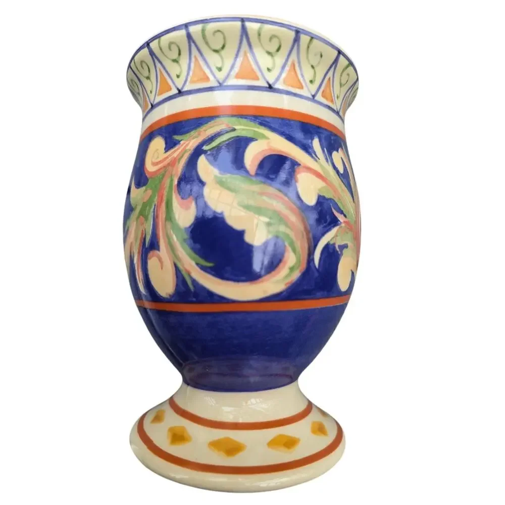 Villa Della Luna Sangria Glasses Stoneware Wine Goblets Mugs Set of 2